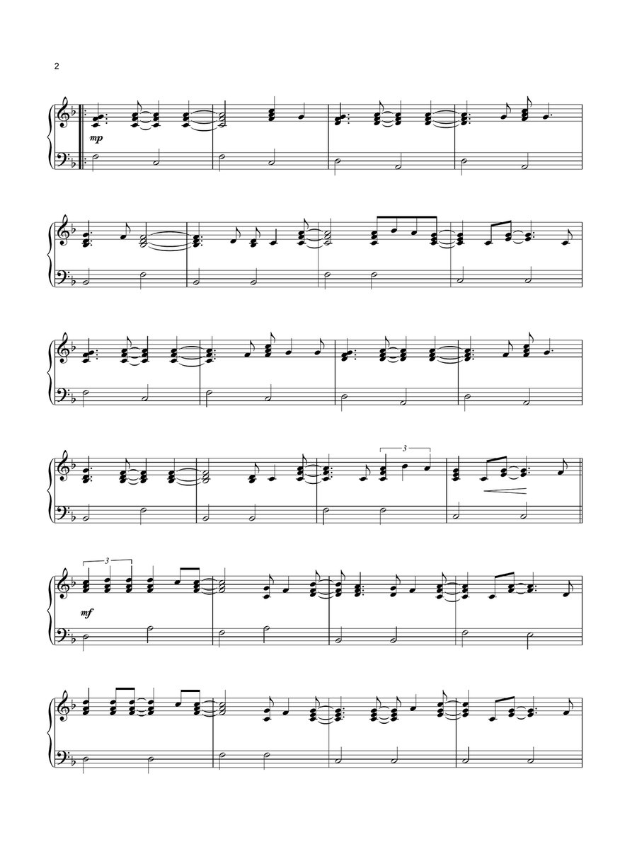 I Will Follow You Into The Dark Piano Solo scores gallery preview page 2