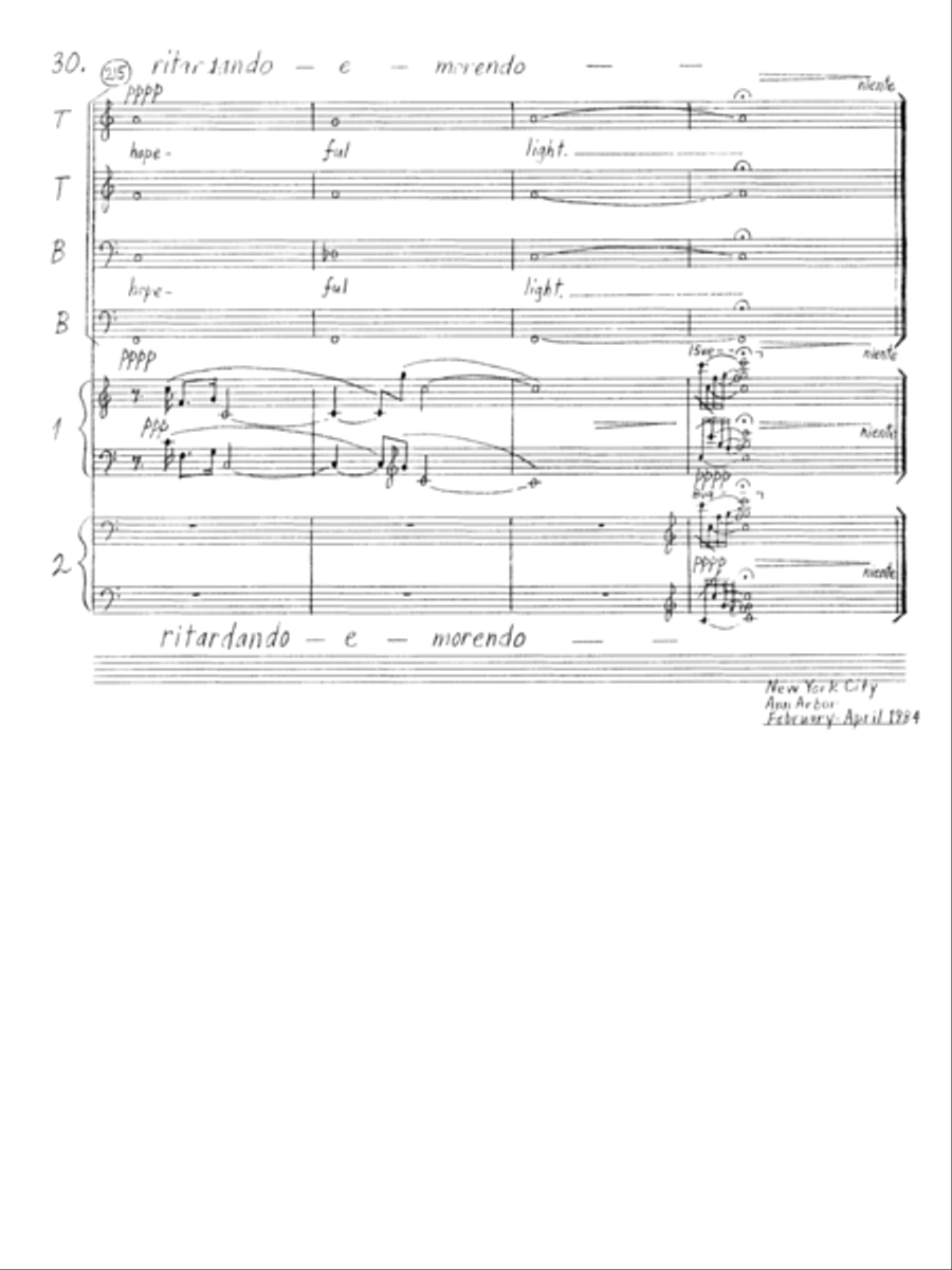 The Incomprehensible Light TTBB scores gallery preview page 34