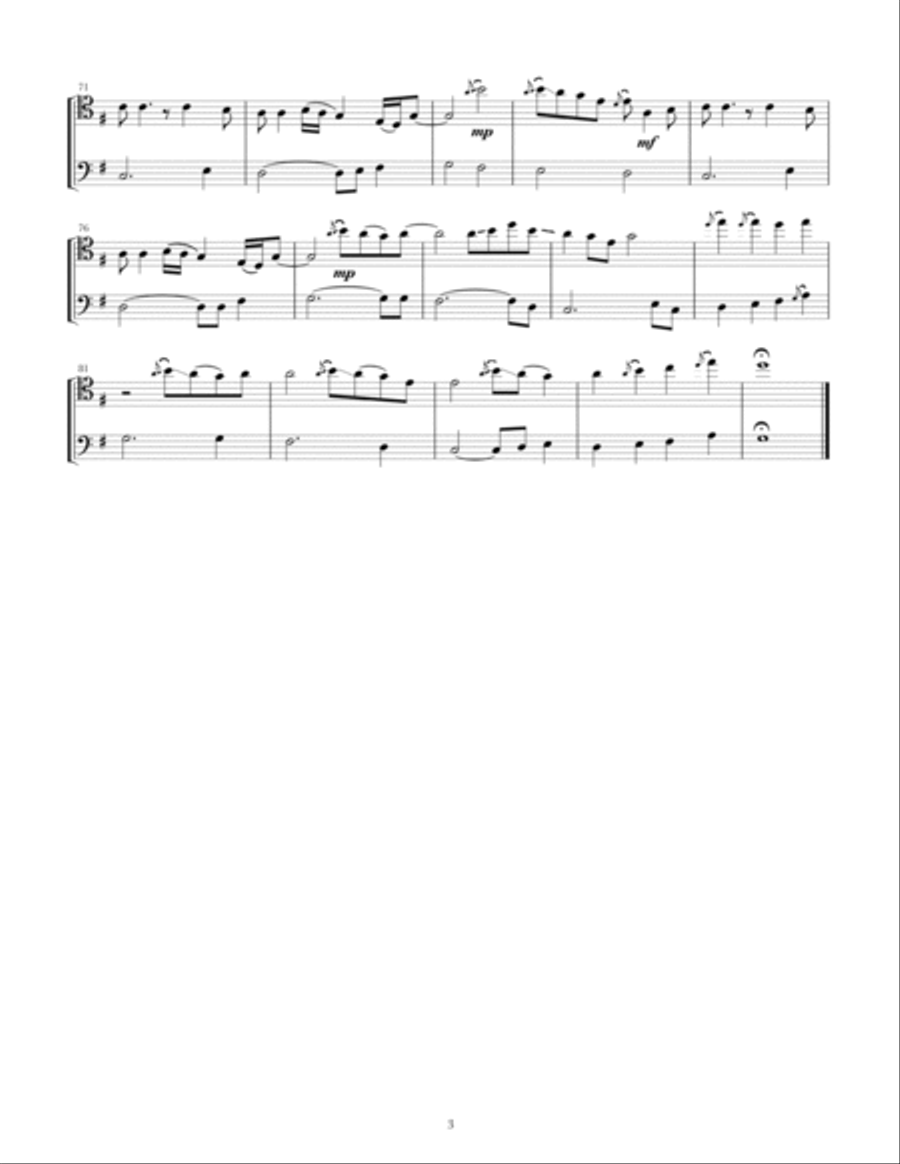 Wonderful Tonight String Duet scores gallery preview page 3