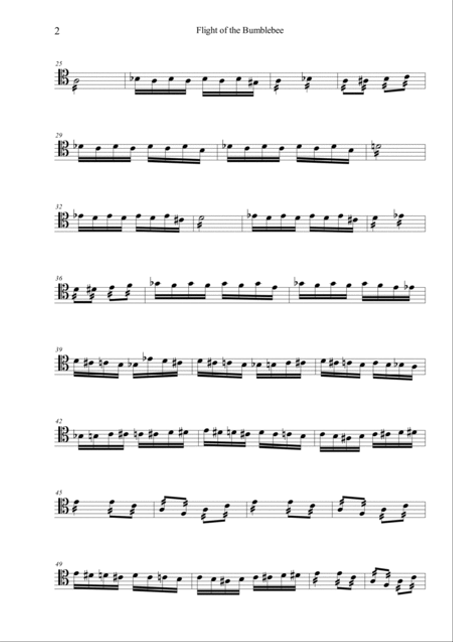 Flight of the Bumblebee Cello scores gallery preview page 2