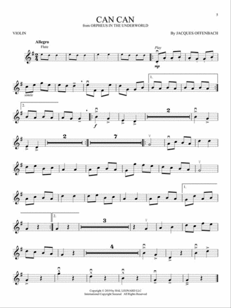 Great Classical Themes Violin Solo scores gallery preview page 4