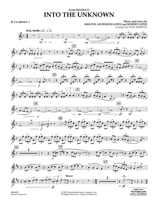 Into the Unknown (from Disney's Frozen 2) (arr. Paul Murtha) - Bb Clarinet 3