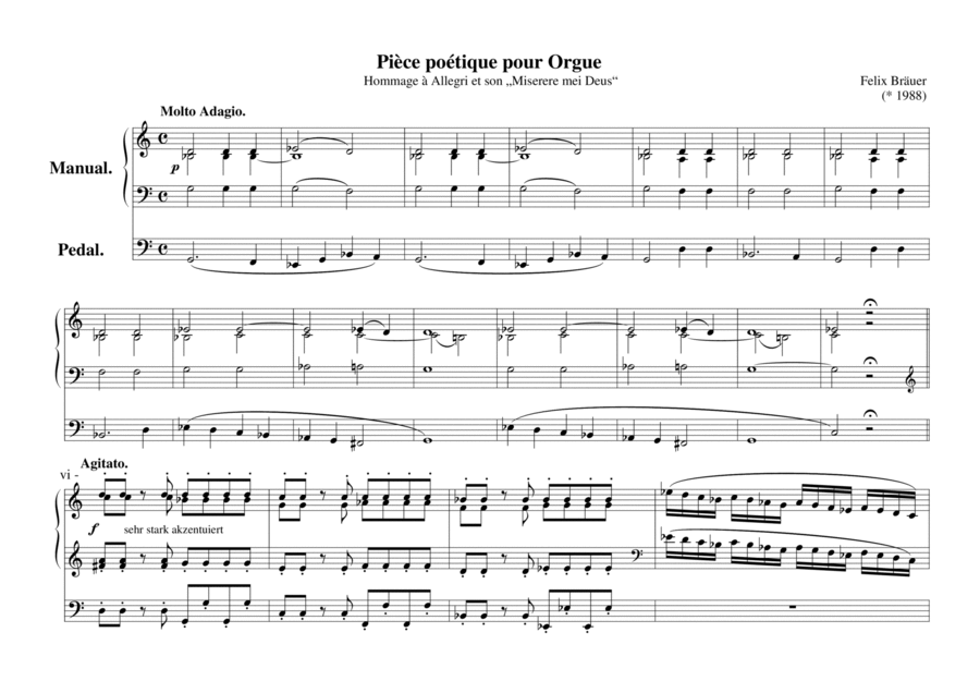 Pièce poétique pour Orgue 