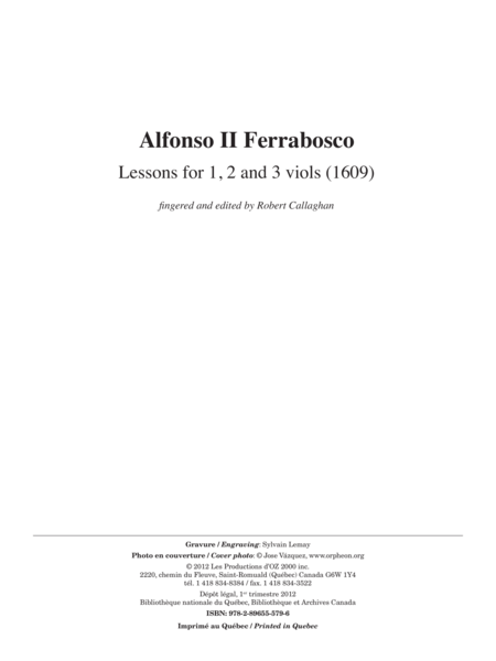 Lessons for 1, 2 and viols (1609)