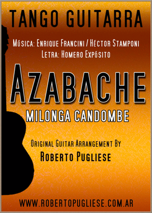 Book cover for Azabache - MIlonga Candombe guitar