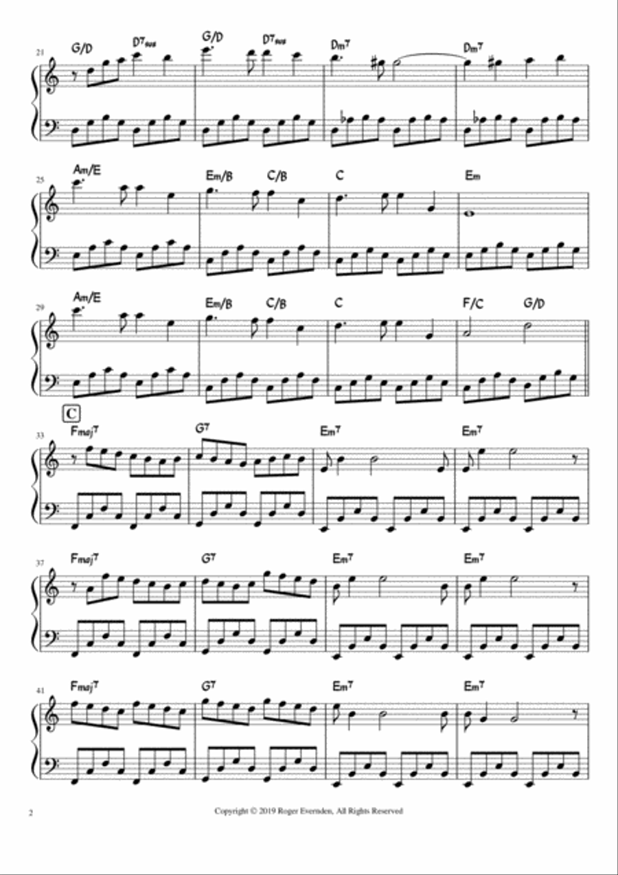 For Elaine Piano Solo scores gallery preview page 2