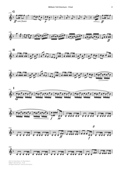 William Tell Overture - String Quartet (Individual Parts) image number null