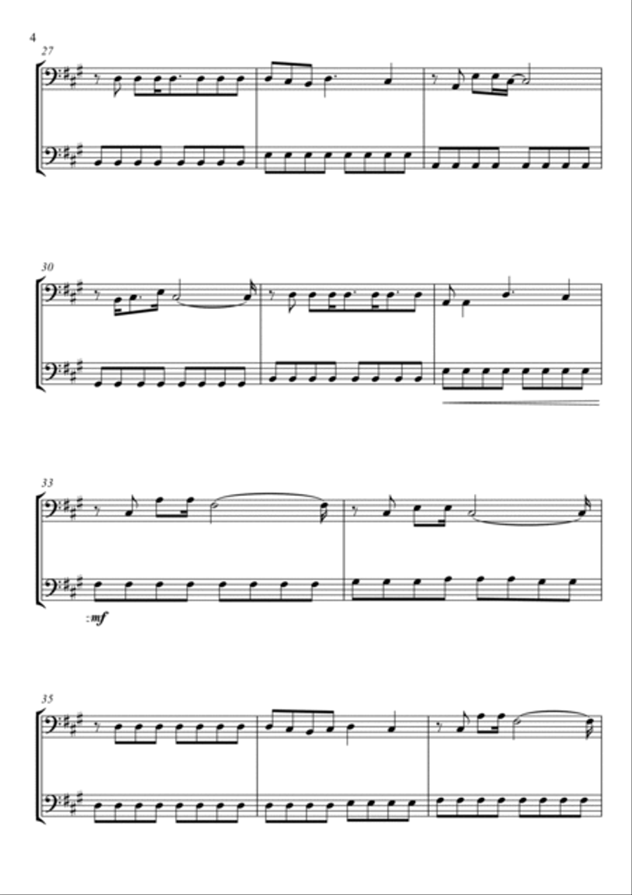 Somewhere Only We Know Brass Duet scores gallery preview page 4