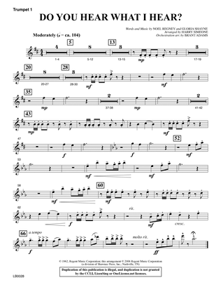 Do You Hear What I Hear? (Orchestration) (arr. Harry Simeone) - Trumpet 1