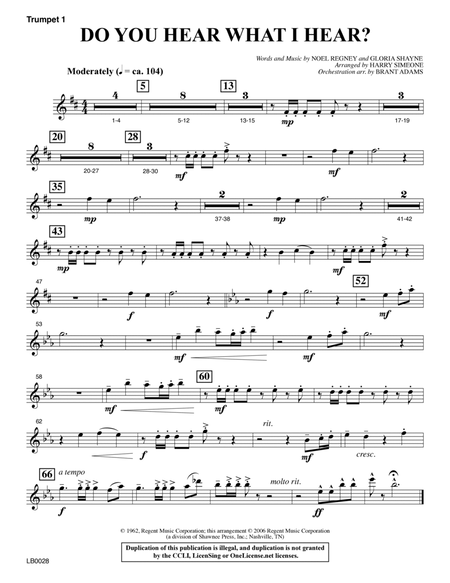 Do You Hear What I Hear? (Orchestration) (arr. Harry Simeone) - Trumpet 1