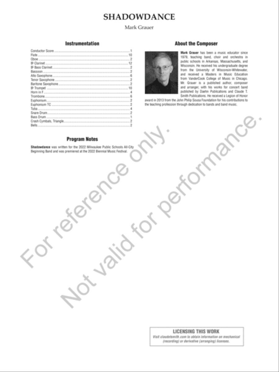 Shadowdance Shadowdance Concert Band scores gallery preview page 3