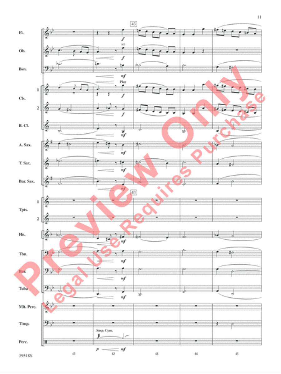 Willow, Willow Willow, Willow Concert Band scores gallery preview page 11