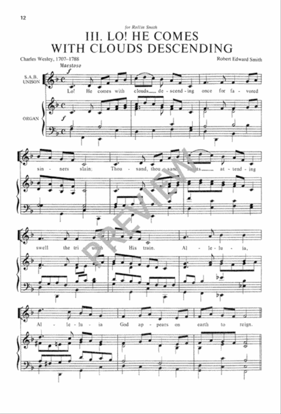 Three Canonic Anthems for Advent 3-Part scores gallery preview page 13