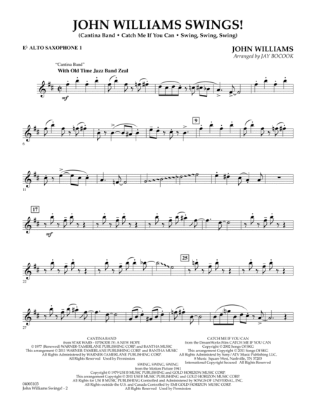 John Williams Swings! - Eb Alto Saxophone 1