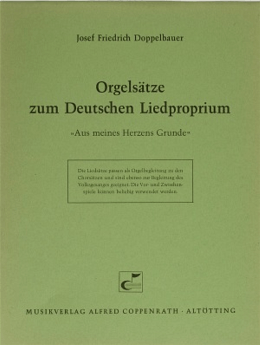 Doppelbauer, Orgelsatze zum Deutschen Liedproprium