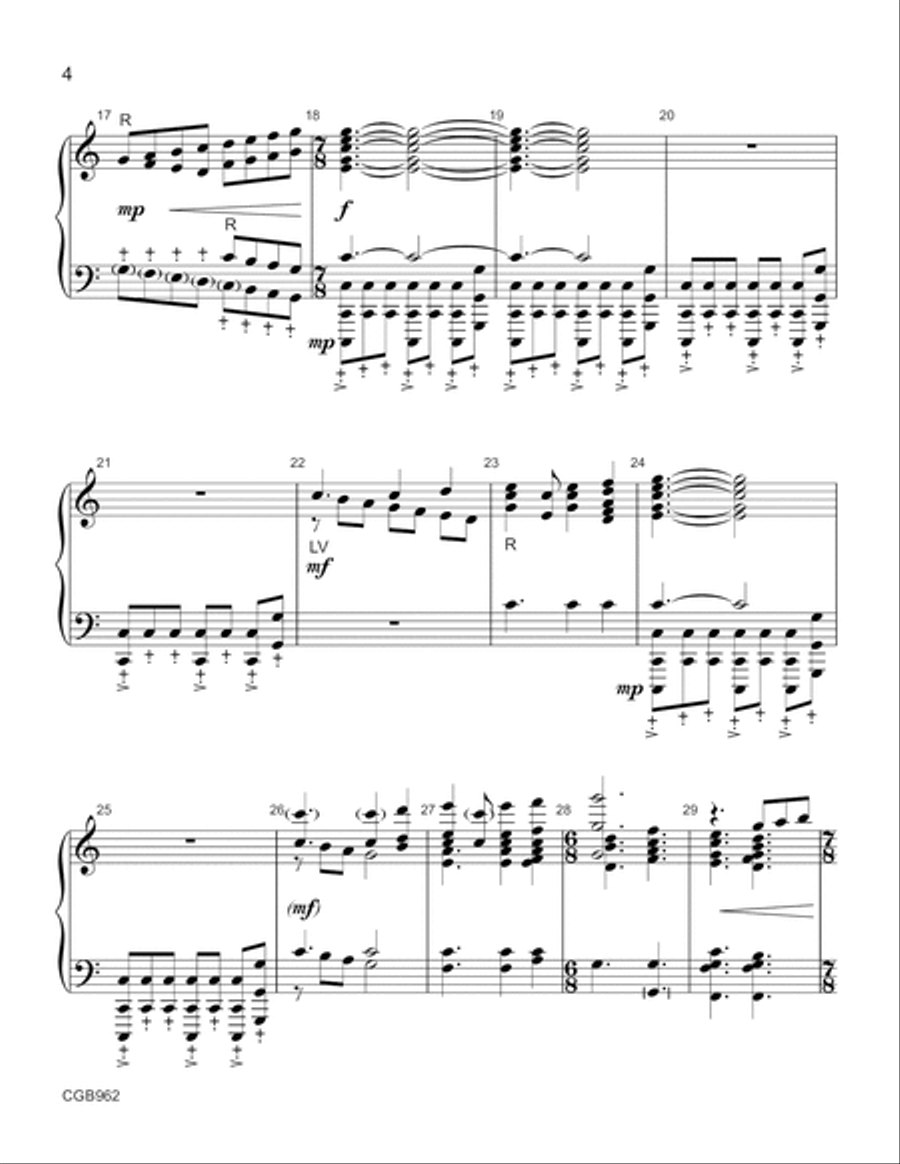 All Creatures of Our God and King Handbell Choir scores gallery preview page 4