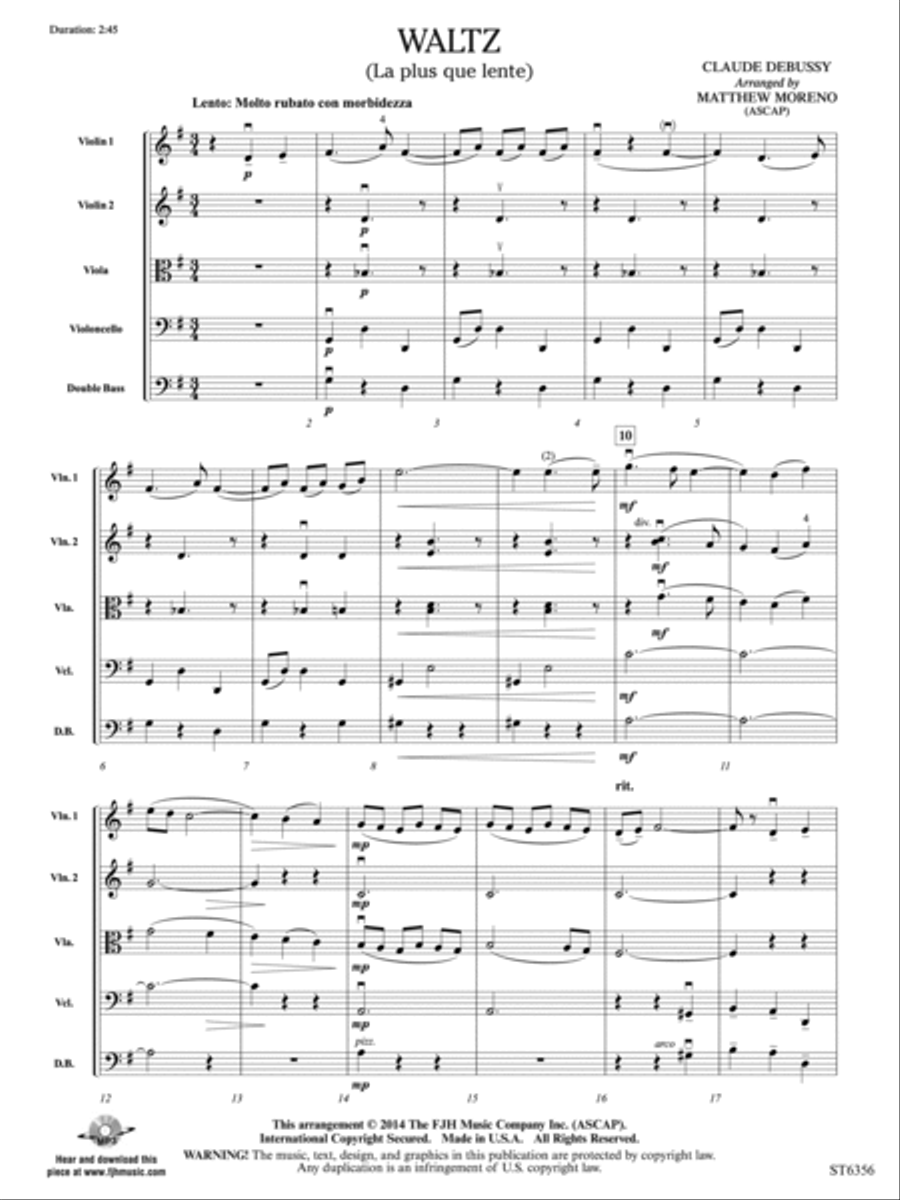 Waltz: Score Waltz: Score String Orchestra scores gallery preview page 3