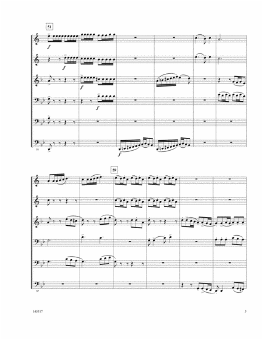 Carol Of The Bells Brass Quintet scores gallery preview page 5