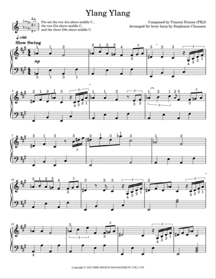 Ylang Ylang Ep Celtic Harp scores gallery preview page 2