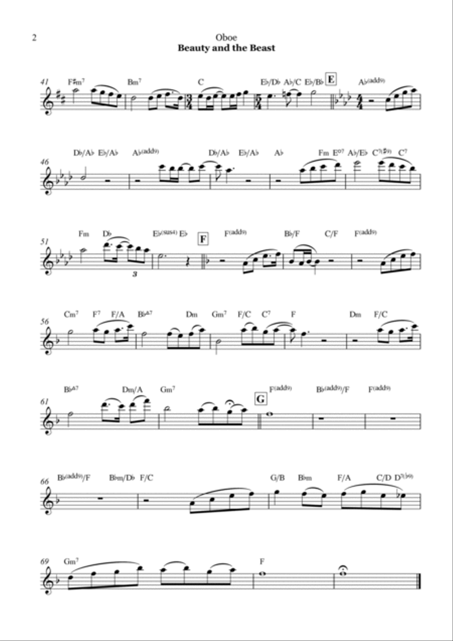 Beauty And The Beast Piano scores gallery preview page 2