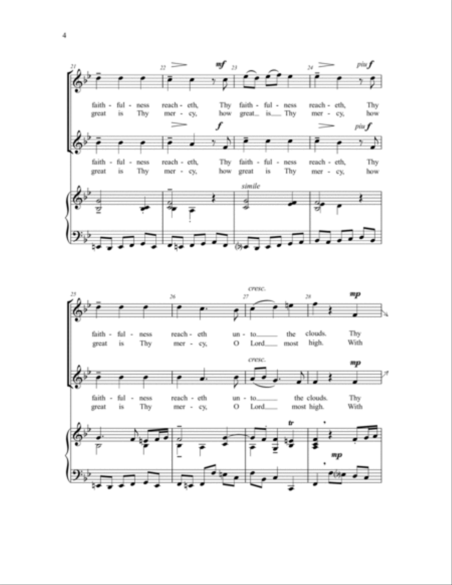 Thy Mercy, Jehovah Thy Mercy, Jehovah 2-Part scores gallery preview page 3
