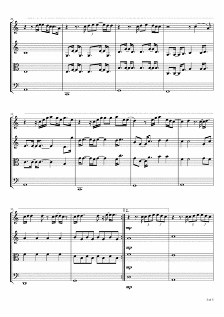 Rescue Story Rescue Story String Quartet scores gallery preview page 4