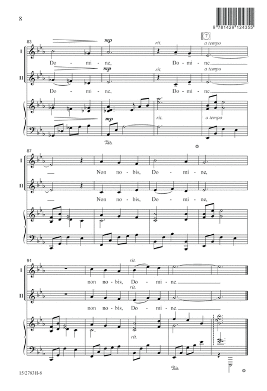 Non Nobis, Domine 2-Part scores gallery preview page 9