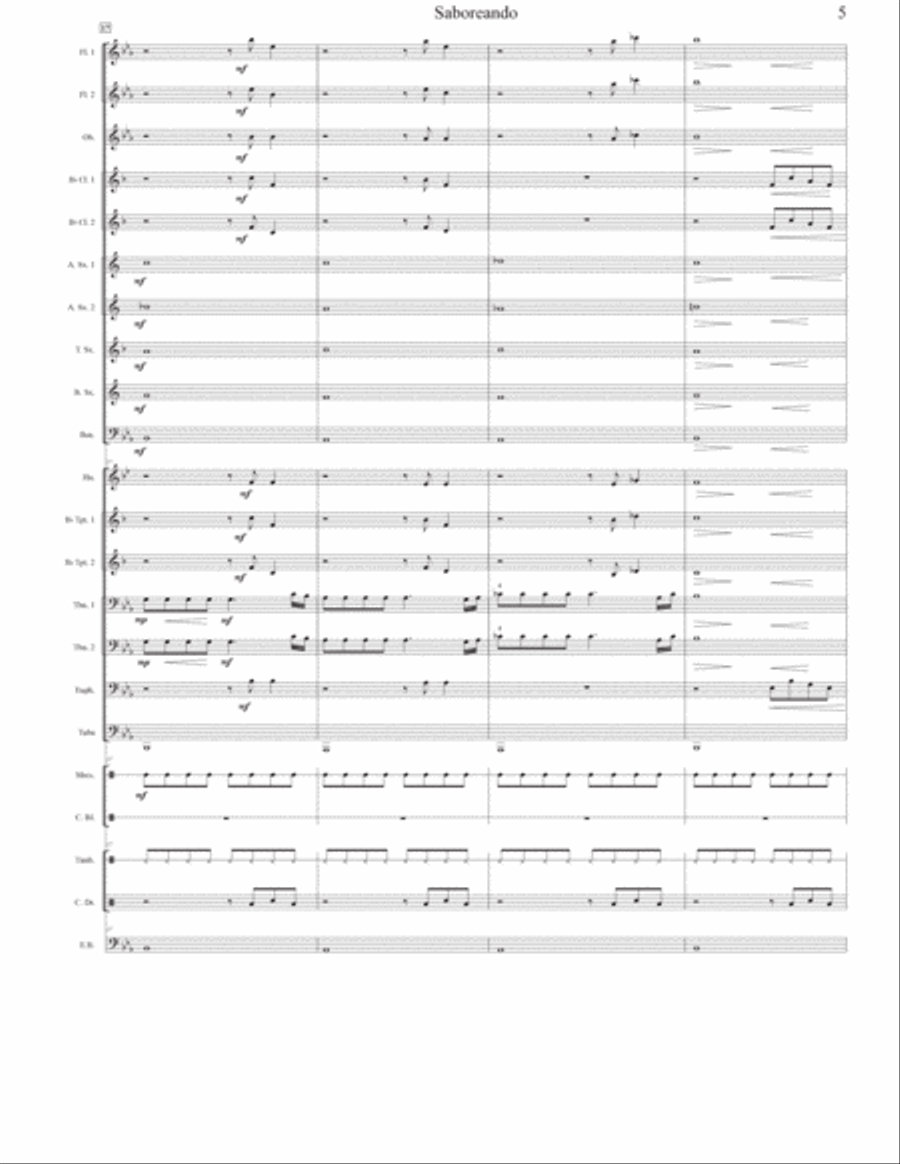 Saboreando Concert Band scores gallery preview page 6