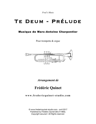 Book cover for Te Deum, Prelude for trumpet & organ