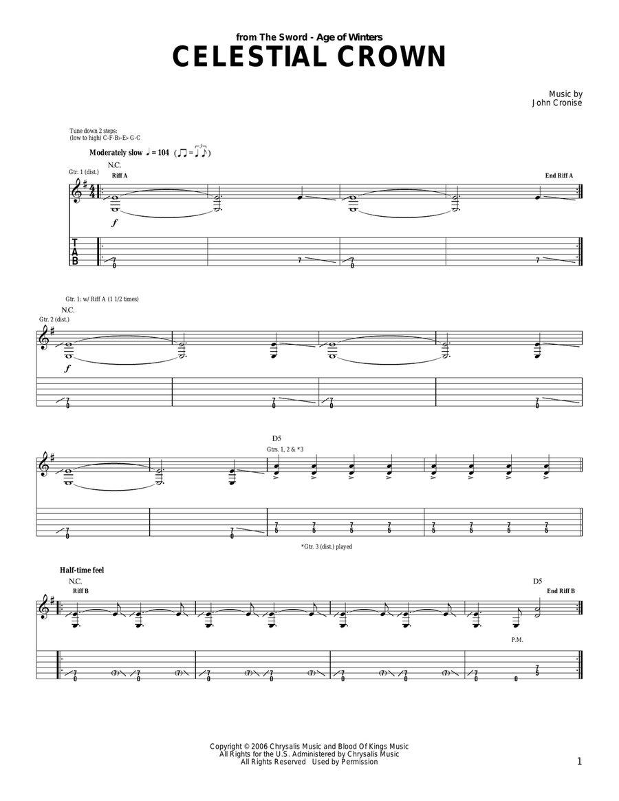 Celestial Crown Acoustic Guitar scores gallery preview page 1