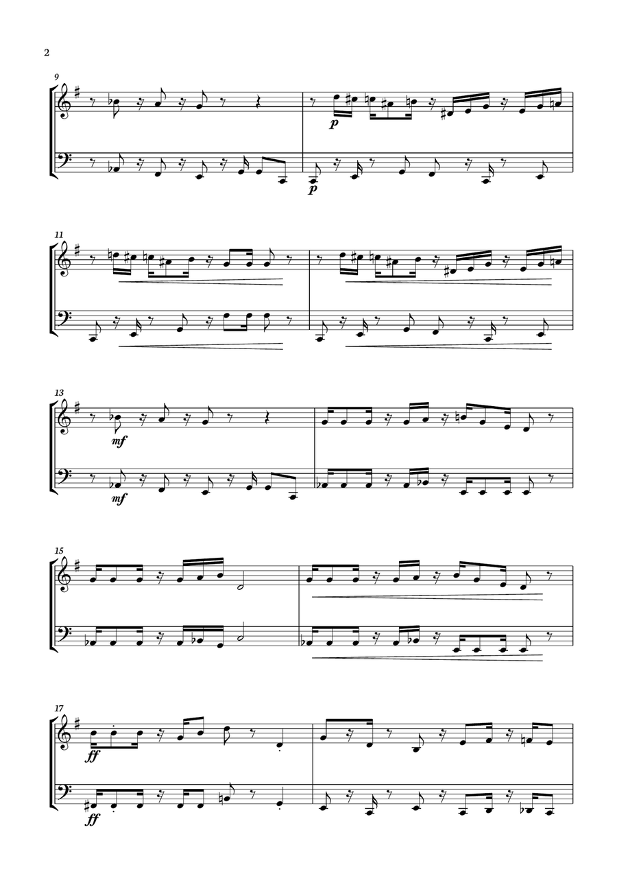 Super Mario Bros. Opus Brass Duet scores gallery preview page 2