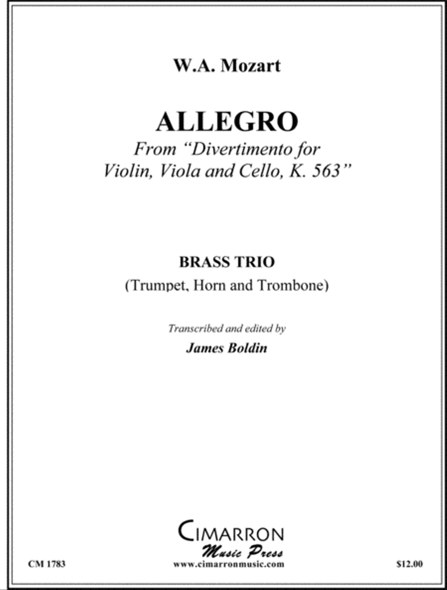 Allegro Brass Trio scores gallery preview page 1