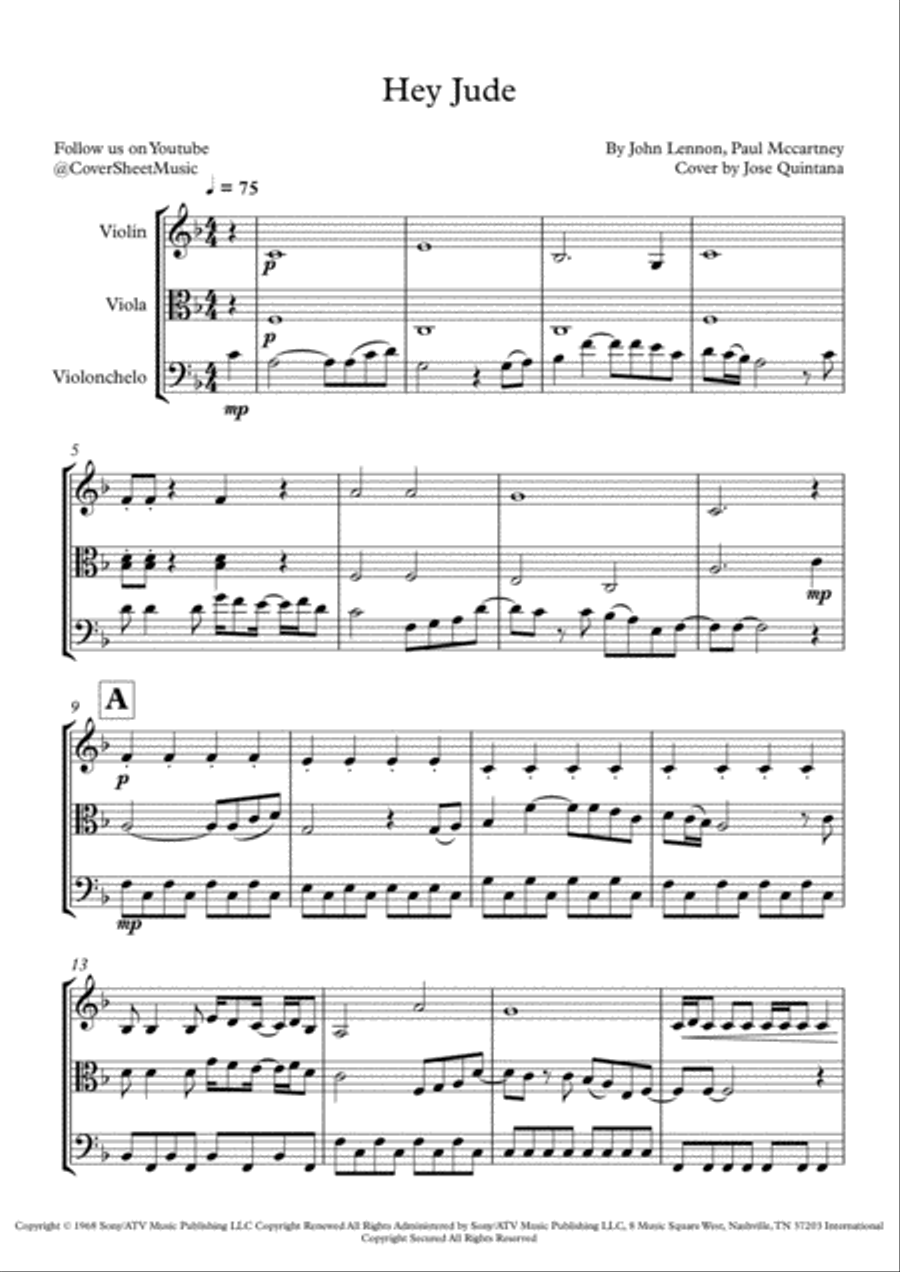 Hey Jude String Trio scores gallery preview page 2