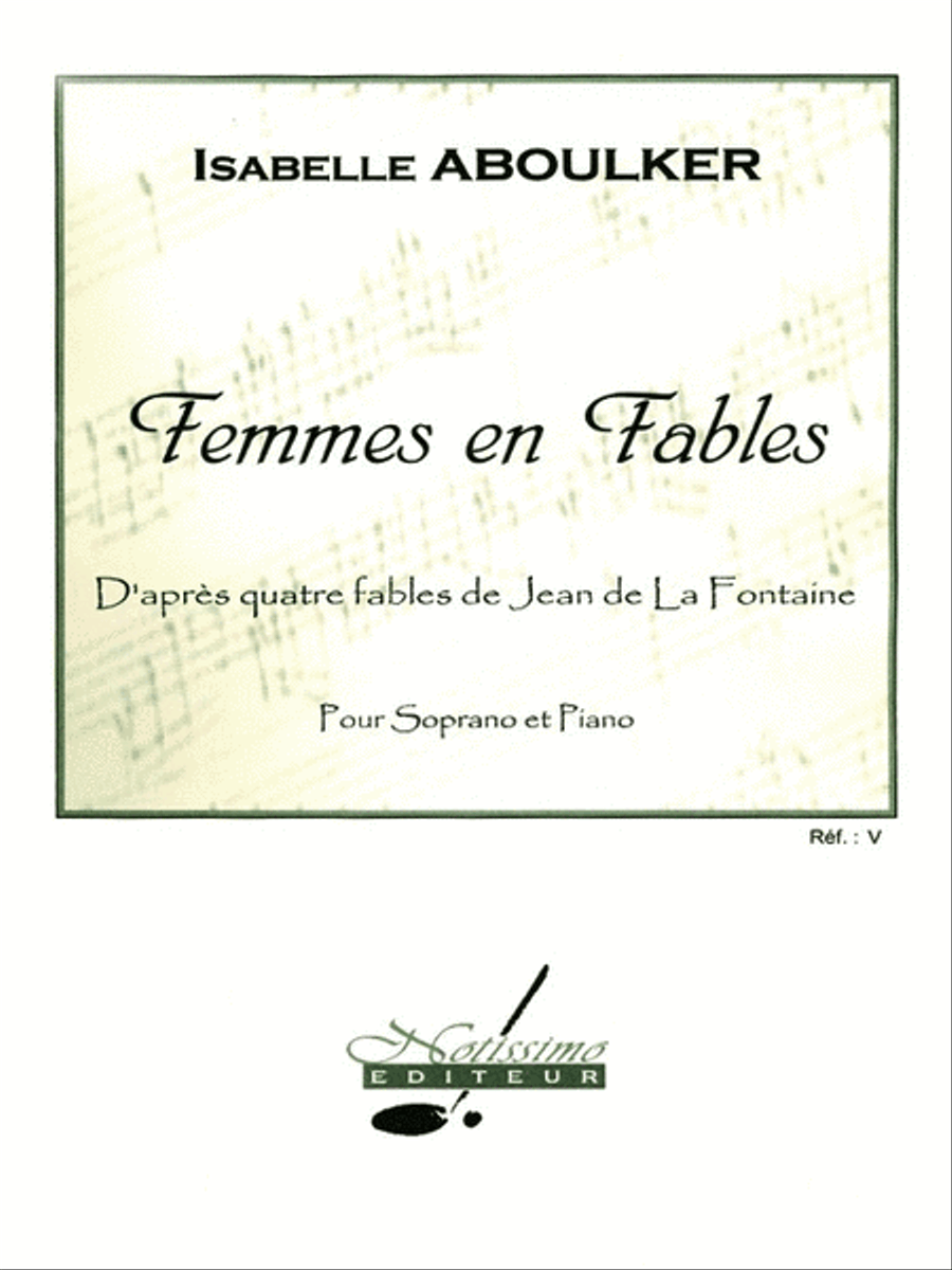 Aboulker La Fontaine Femmes En Fables Voice & Piano Book Voice scores gallery preview page 1