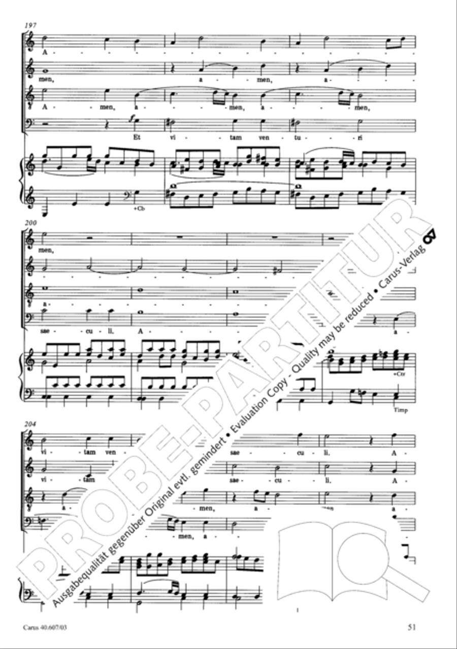 Mass in time of war (Missa in tempore belli) 4-Part scores gallery preview page 58