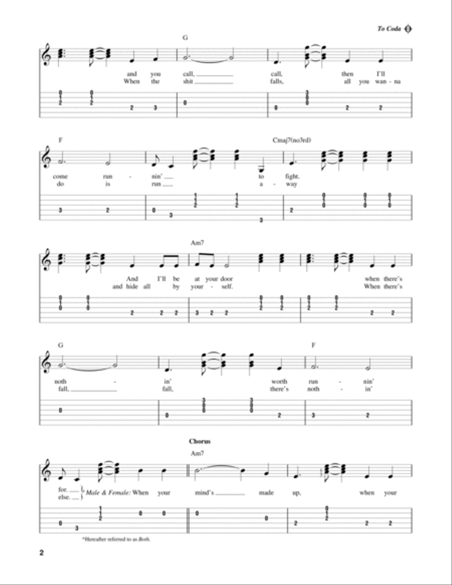 When Your Mind's Made Up (from Once) Guitar Tablature scores gallery preview page 2