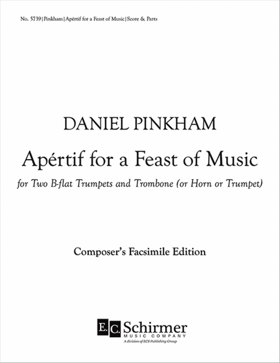 Aperitif for a Feast of Music Brass Trio scores gallery preview page 1
