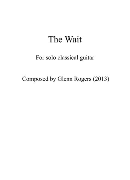 The Wait solo classical guitar image number null