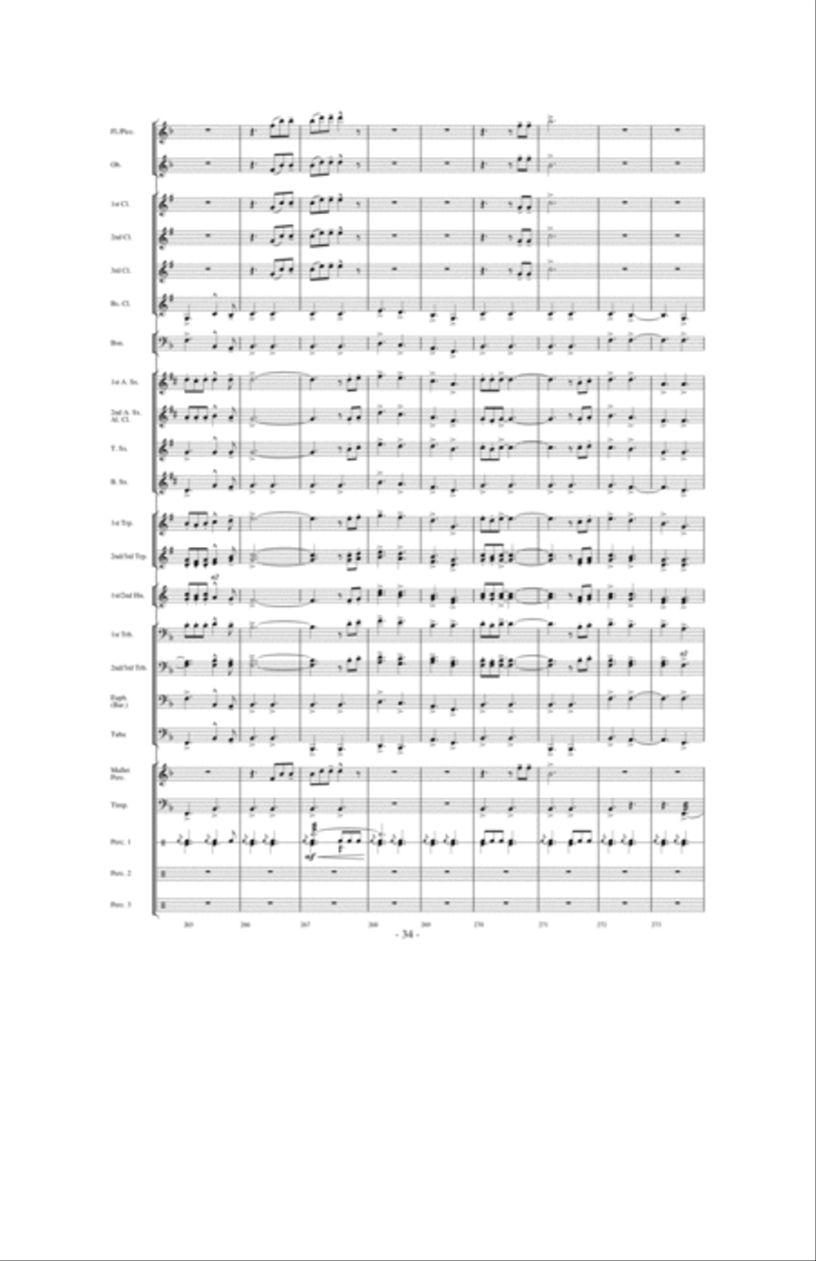 Dragons Fly on the Winds of Time Concert Band scores gallery preview page 33