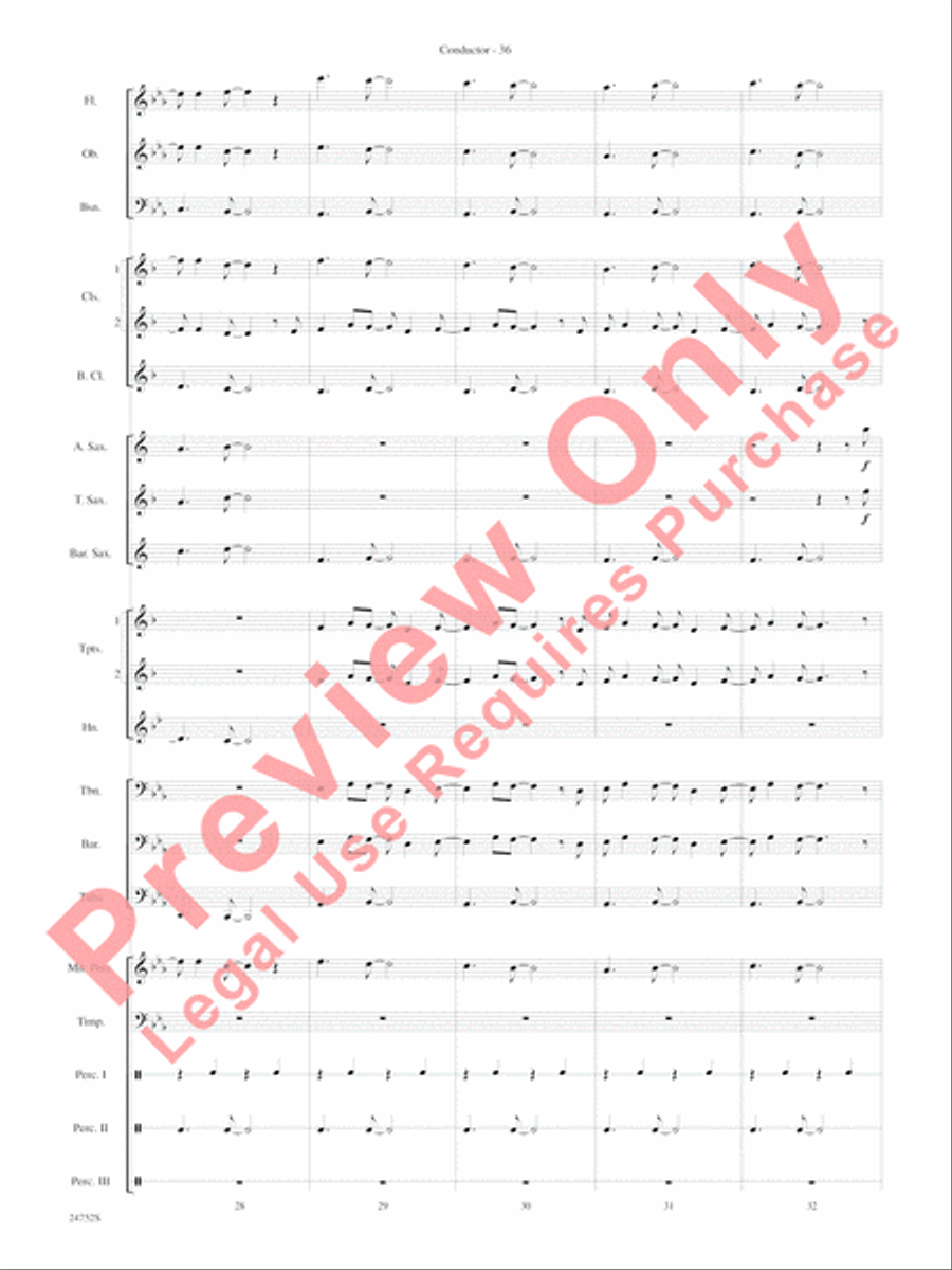 Charlie and the Chocolate Factory, Suite from Concert Band scores gallery preview page 39