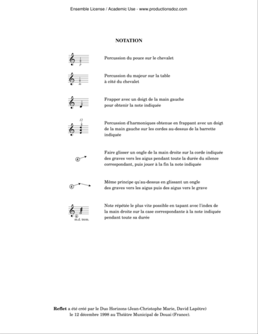 Reflet I Reflet I Classical Guitar scores gallery preview page 2