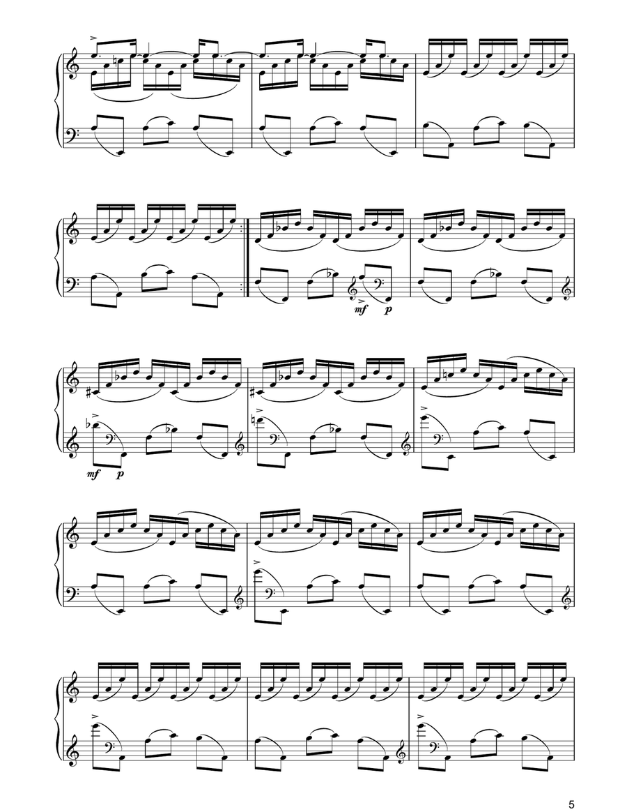 Dance from Akhnaten, Act 2 Scene 3 Piano Solo scores gallery preview page 5