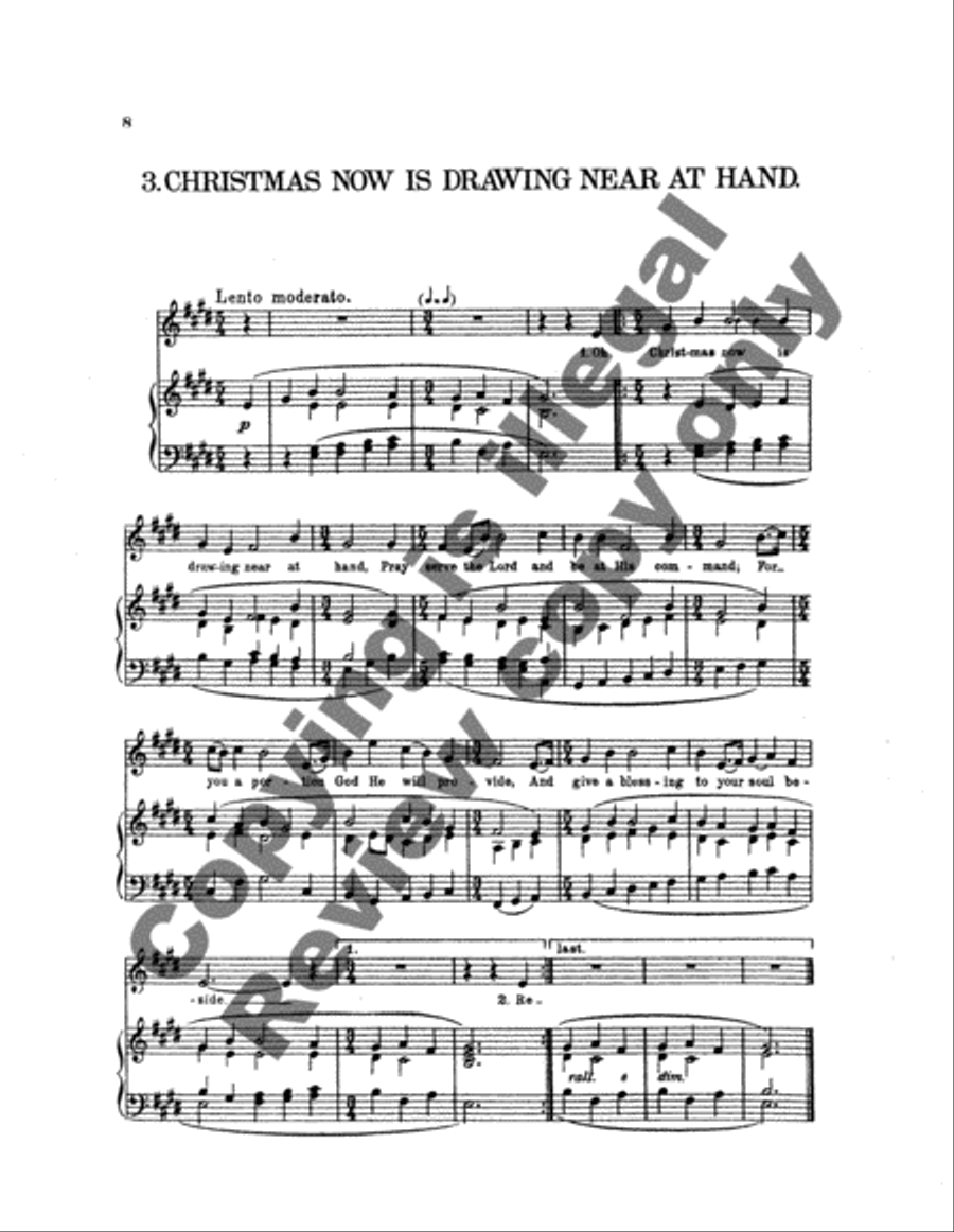 Twelve Traditional Carols from Herefordshire 4-Part scores gallery preview page 6