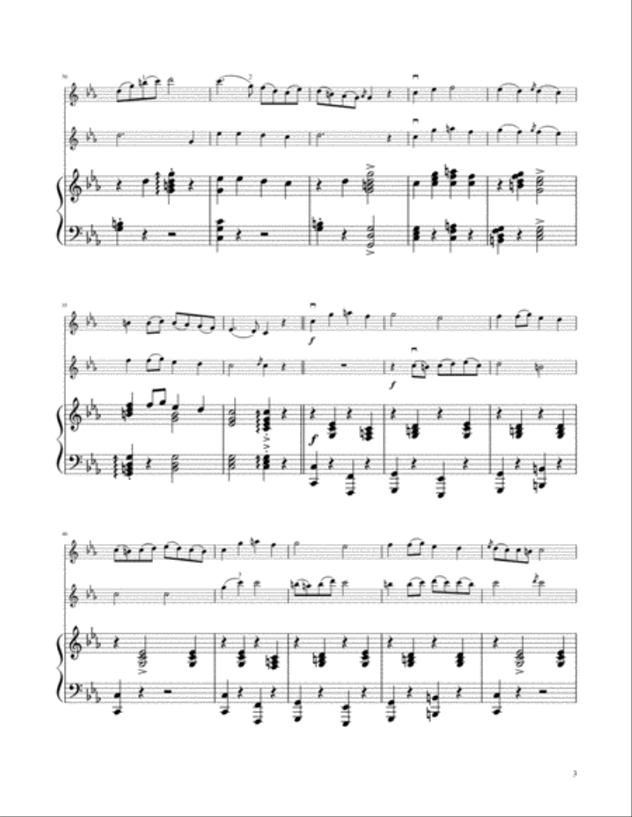 Sing We Now of Christmas - Violin Duet with Piano Accompaniment String Duet scores gallery preview page 4