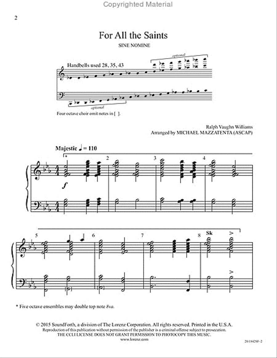 For All the Saints For All the Saints 5-Octaves scores gallery preview page 2