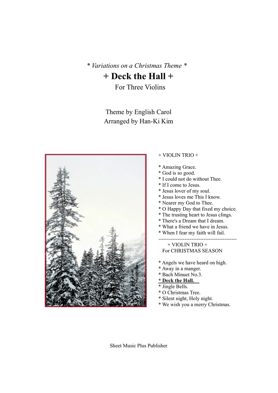 Deck the Hall (For Violin Trio, 2Vns and Va) String Trio scores gallery preview page 1