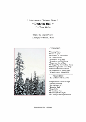 Book cover for Deck the Hall (For Violin Trio, 2Vns and Va))