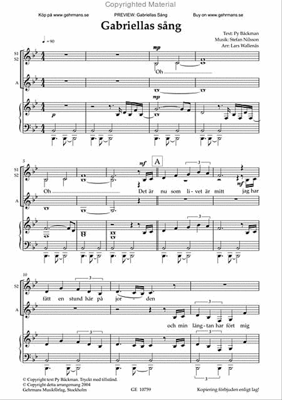 Gabriellas sang 4-Part scores gallery preview page 9