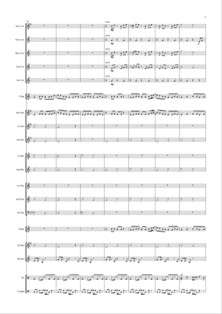 Cheerleader Brass Ensemble scores gallery preview page 5