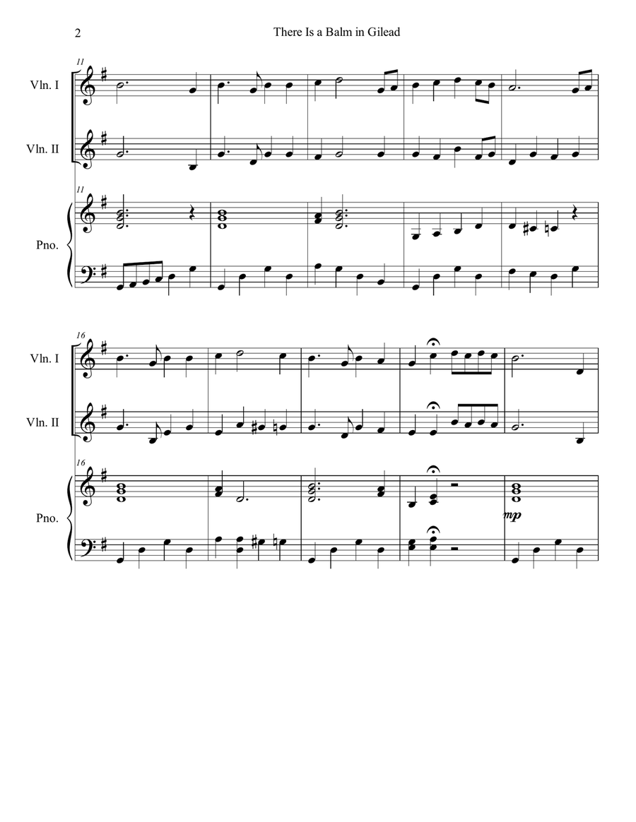 Balm in Gilead String Duet scores gallery preview page 2